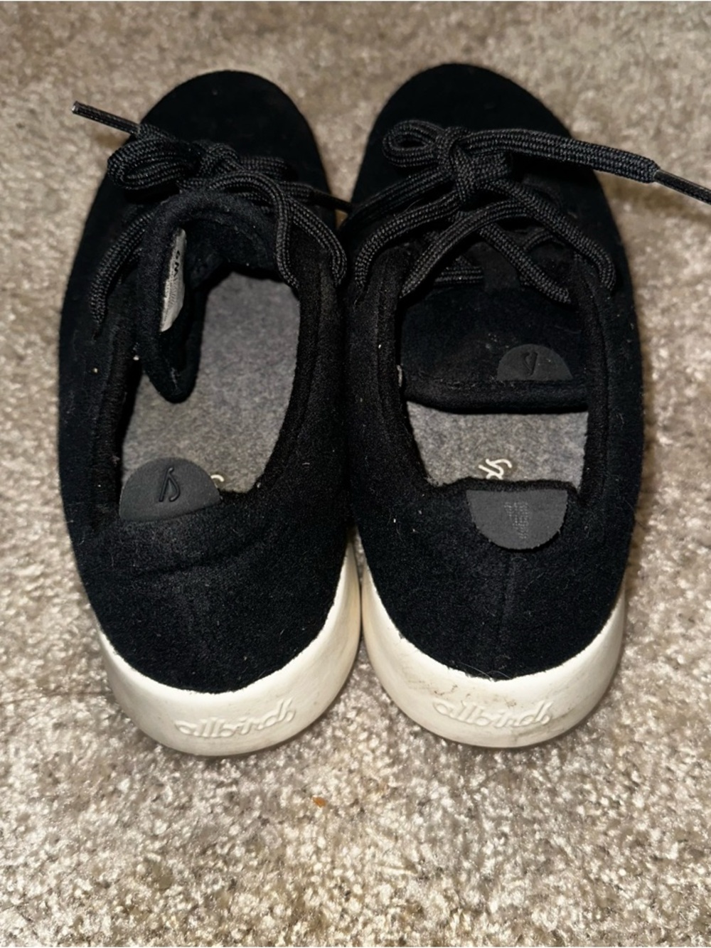 allbirds black Wool Insole with White Logo Script - Picture 4 of 8